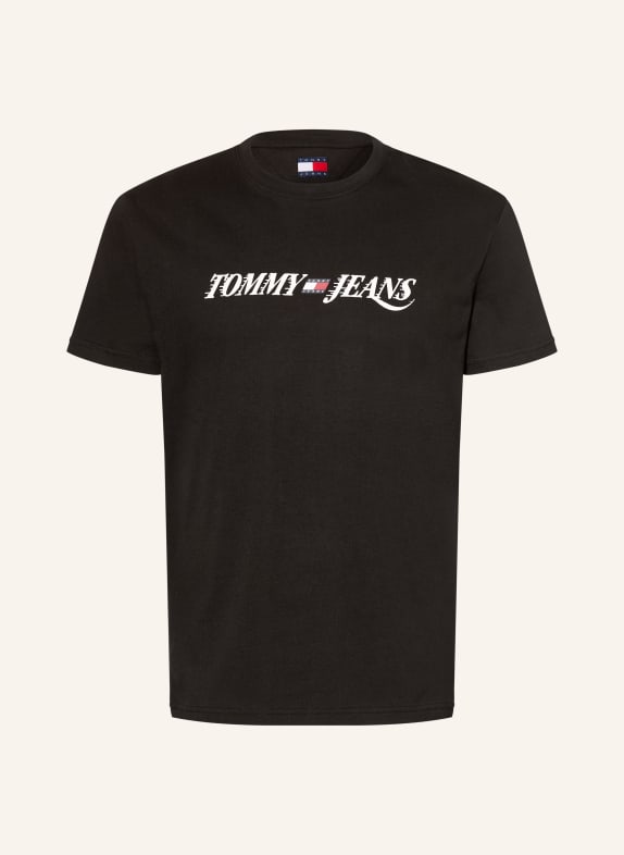 TOMMY JEANS T-Shirt SCHWARZ / WEISS