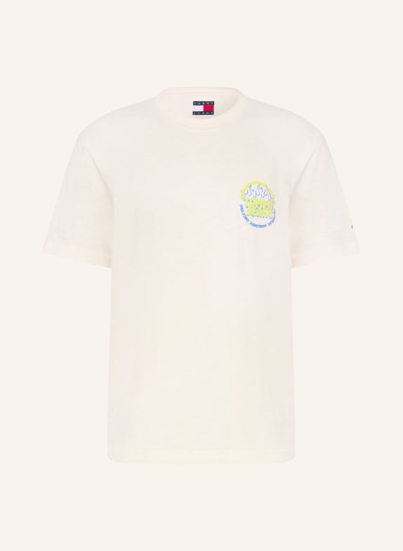 TOMMY JEANS T-shirt CREAM / YELLOW / BLUE