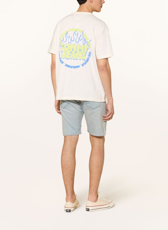 TOMMY JEANS T-shirt CRÈME / GEEL / BLAUW
