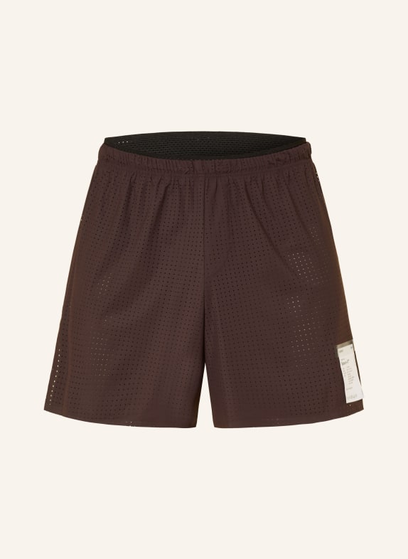 SATISFY 2-in-1-Laufshorts SPACE-O™ DUNKELBRAUN
