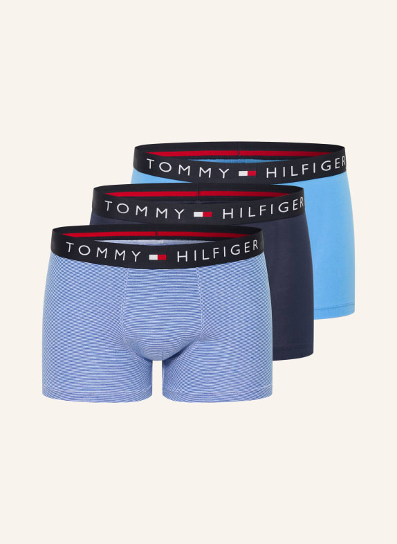 TOMMY HILFIGER Set van 3 boxershorts DONKERBLAUW / LICHTBLAUW / BLAUW