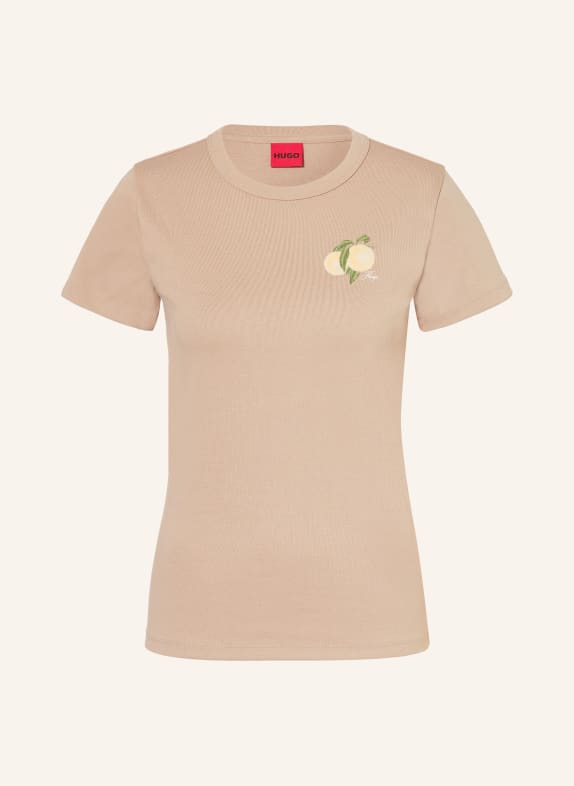 HUGO Koszulka DELORIS CAMELOWY