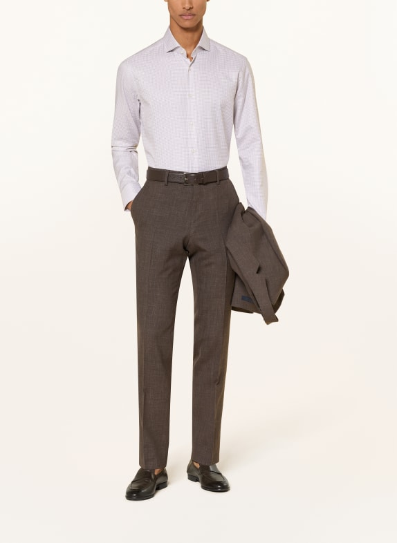 BOSS Skjorte JOE Regular Fit BRUN / HVID