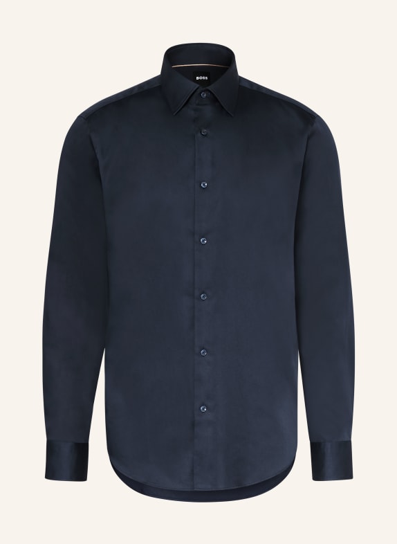 BOSS Overhemd JOE Regular Fit DONKERBLAUW