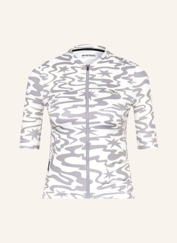 CAFÉ DU CYCLISTE Fietsshirt LAURETTE WIT / DONKERGRIJS / LICHTGEEL