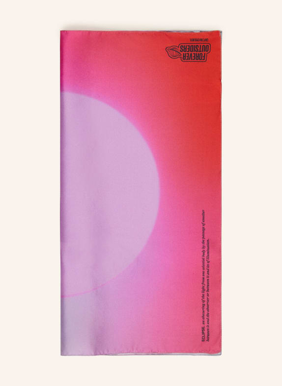 CAFÉ DU CYCLISTE zijden sjaal ROZE / LICHTPAARS / ROOD