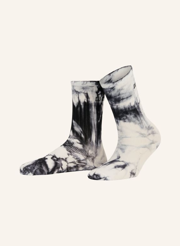 CAFÉ DU CYCLISTE Fietssokken TIE DYE ZWART / DONKERGRIJS / WIT