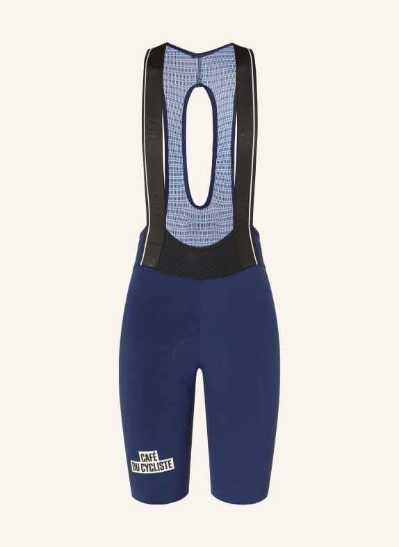 CAFÉ DU CYCLISTE VICTOIRE Cycling Shorts with Straps and Padded Seat Panel DARK BLUE / BLACK