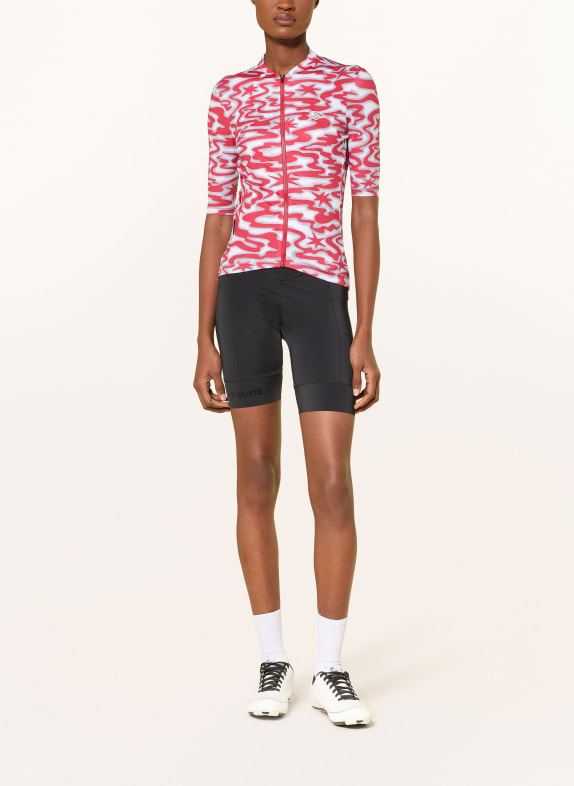 CAFÉ DU CYCLISTE Fietsshirt LAURETTE GRIJS / DONKERROOD / WIT