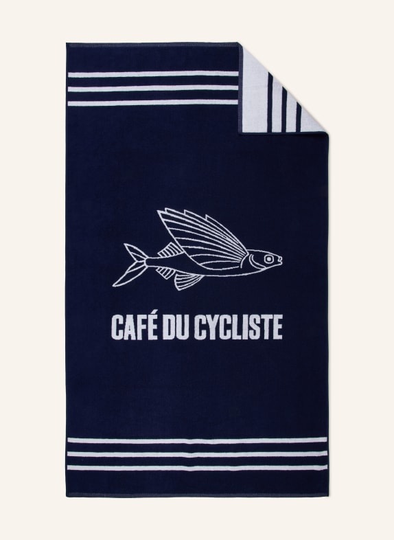 CAFÉ DU CYCLISTE strandlaken DONKERBLAUW / WIT