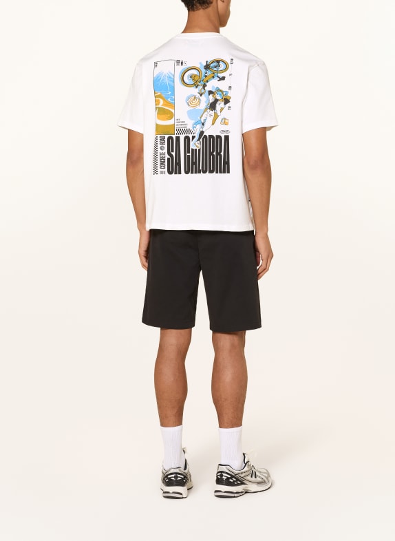 CAFÉ DU CYCLISTE T-shirt COL SA CALOBRA CRÈME / BLAUW / ZWART