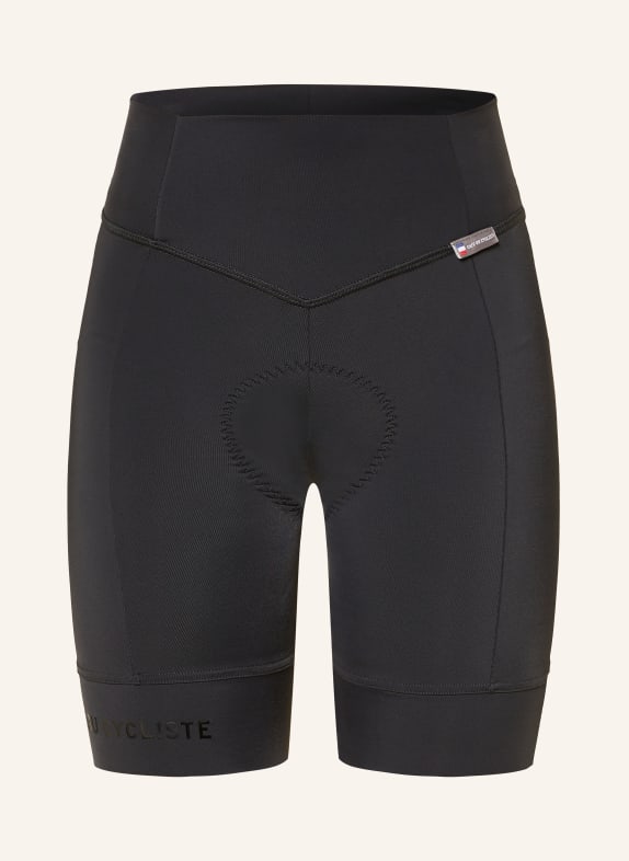 CAFÉ DU CYCLISTE Cycling shorts with padded panels BLACK