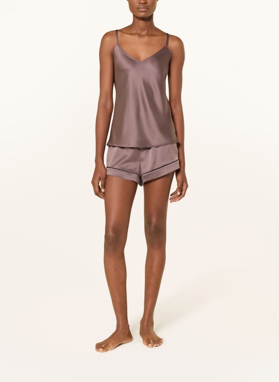 Calvin Klein Slaaptop van satijn TAUPE