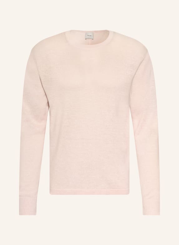 Calvin Klein Sweater with linen LIGHT PINK