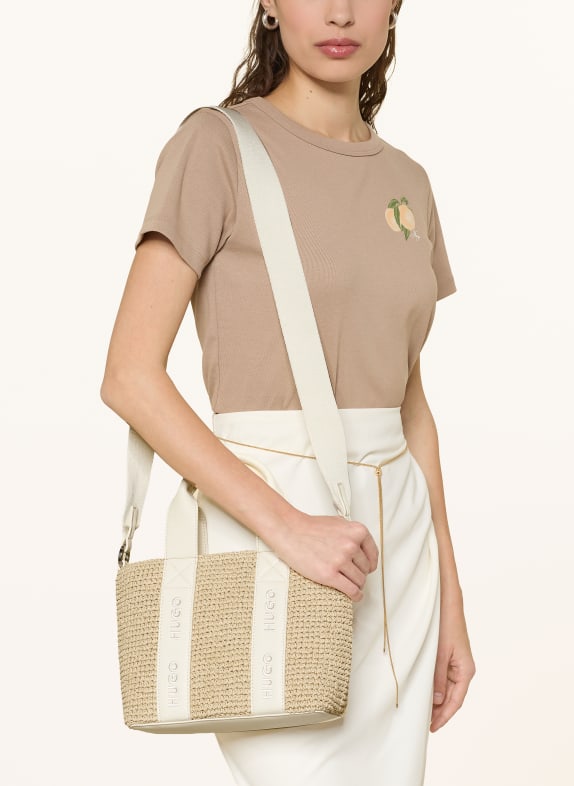 HUGO Schoudertas BECKY MINI ECRU / LICHTBRUIN