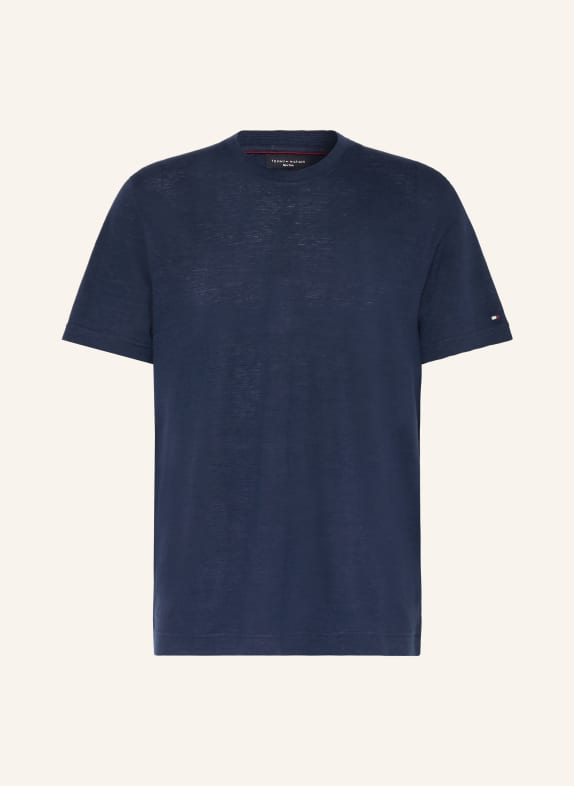 TOMMY HILFIGER T-Shirt aus Leinen DUNKELBLAU
