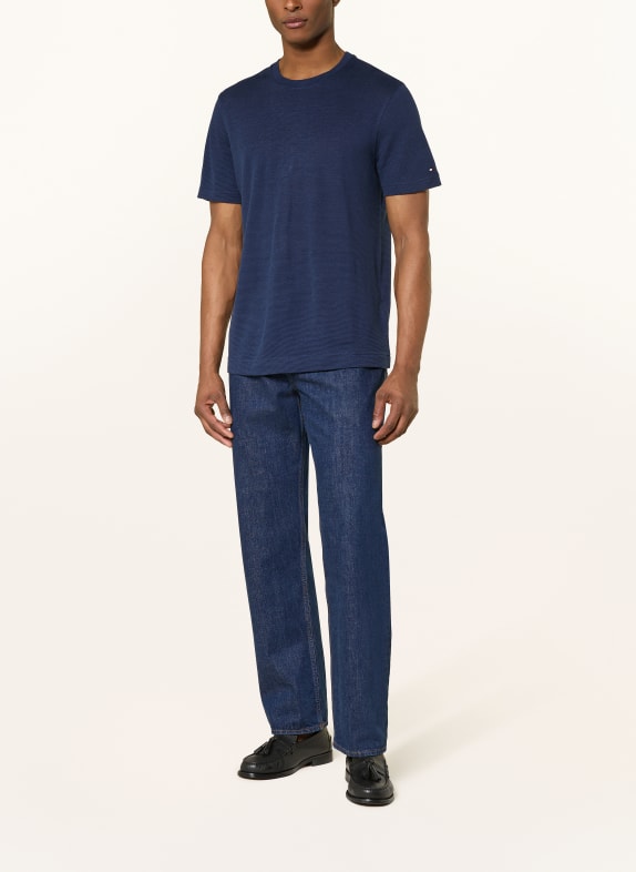 TOMMY HILFIGER T-Shirt aus Leinen DUNKELBLAU
