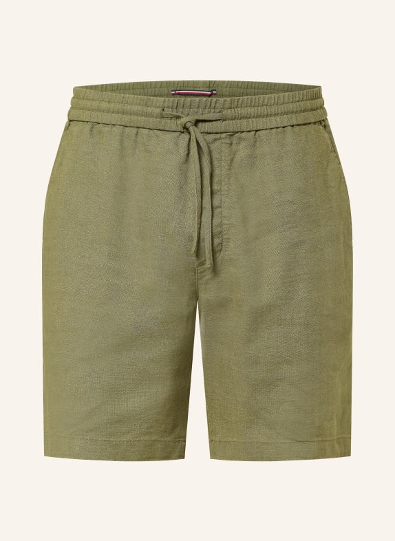 TOMMY HILFIGER Leinenshorts DOVER Regular Fit OLIV