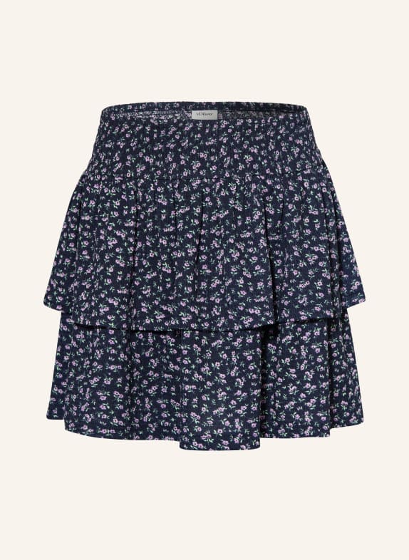 s.Oliver RED Rock met ruches DONKERBLAUW / LICHTPAARS / LICHTGROEN