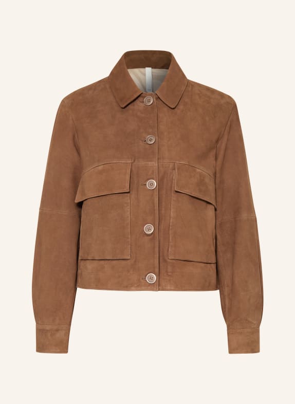 DUNO Kožená bunda JOAN HNĚDÁ