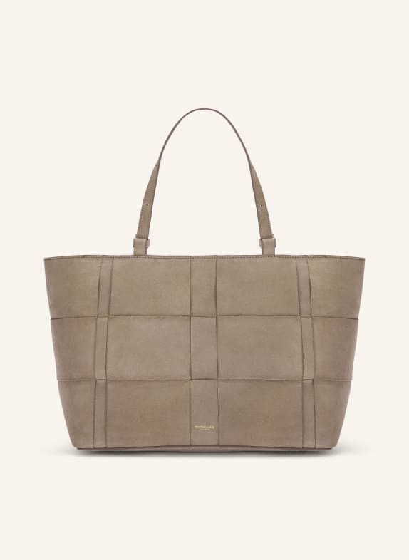 DEMELLIER Torba na zakupy BEŻOWY / ZŁOTY