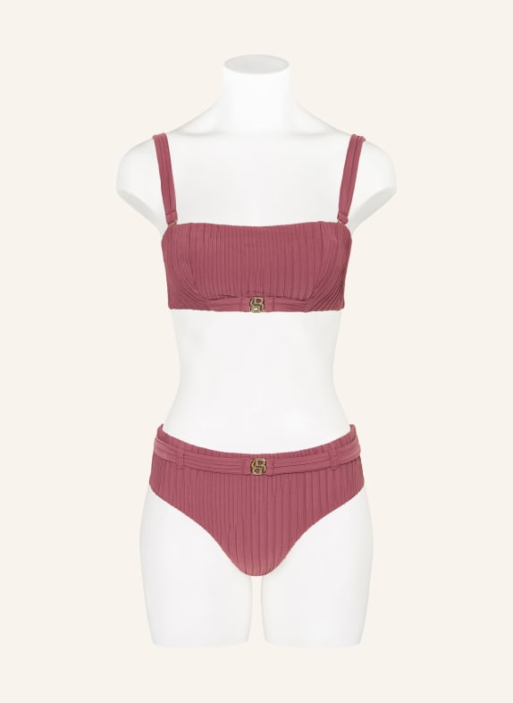 BOSS Bandeau-bikinitop DOUBLE B DONKERROOD / GOUD