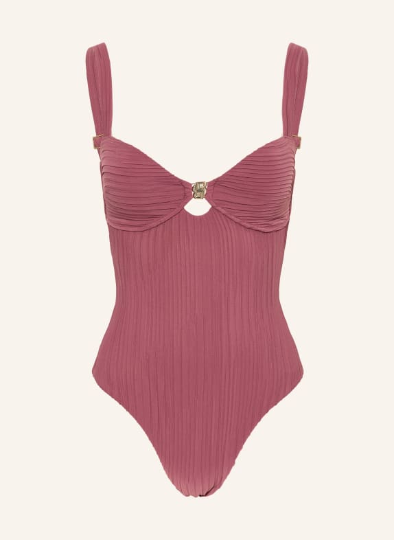 BOSS Maillot de bain DOUBLE B ROUGE FONCÉ