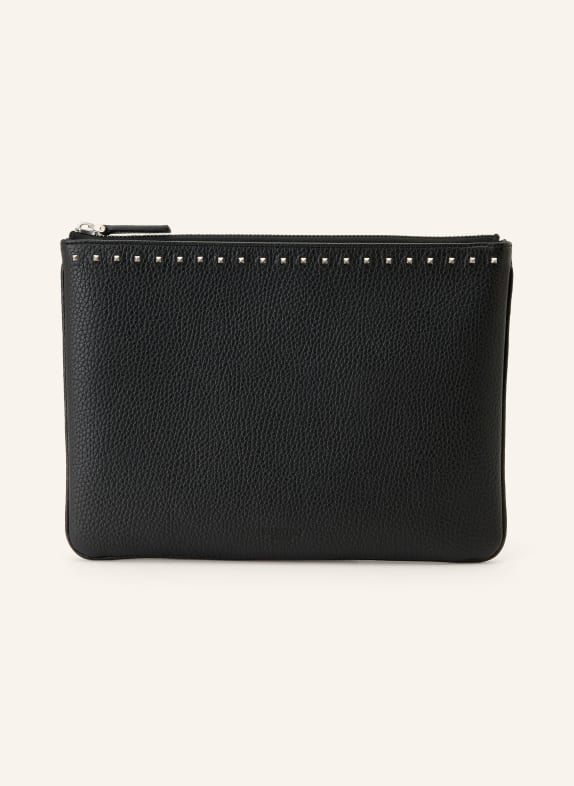 VALENTINO GARAVANI Clutch ROCKSTUD met studs ZWART / ZILVER