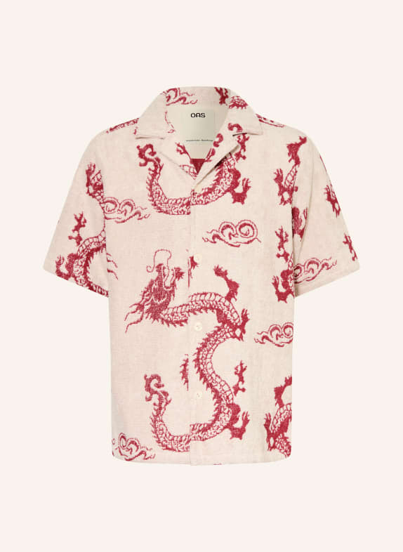 OAS Resorthemd NIMBUS CUBA Comfort Fit aus Frottee BEIGE / ROT