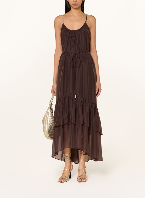 LIU JO Kleid mit Rüschen DUNKELBRAUN