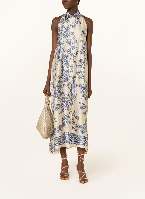 LIU JO Satinkleid HELLGRAU / DUNKELBLAU