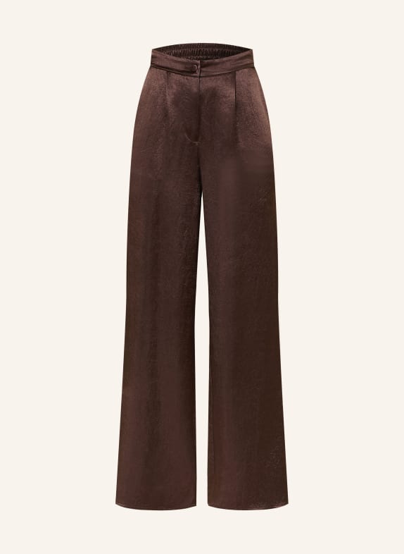 LIU JO Marlene-broek van satijn MARRON FONCÉ