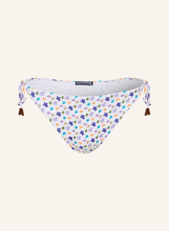 VILEBREQUIN Triangel-Bikini-Hose MICRO FLORE WEISS / HELLLILA / BLAU