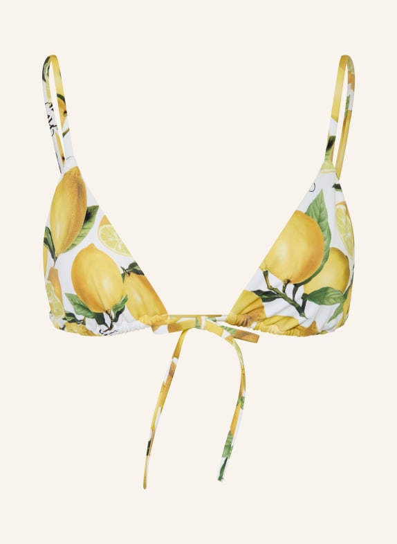 HUGO Driehoekige bikinitop FANCY GEEL / GROEN / WIT