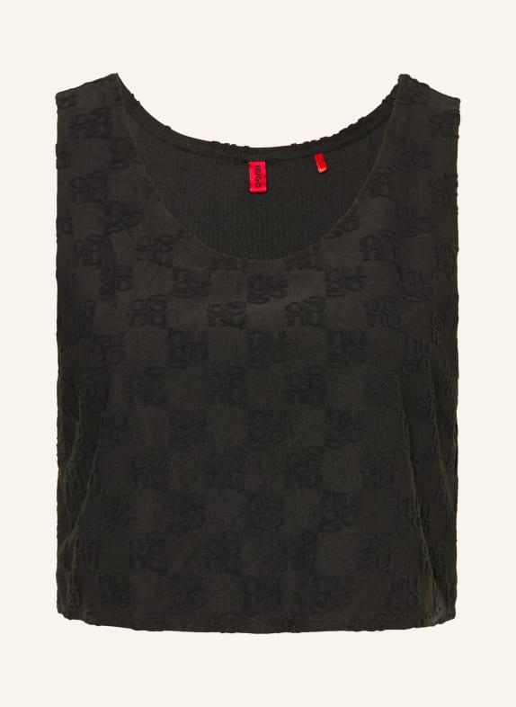 HUGO Krátký top TERRY ČERNÁ