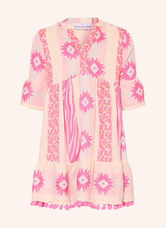 DANAMADE Kleid BEIGE / NEONPINK / NEONORANGE