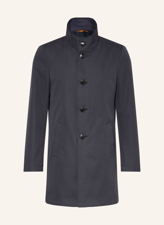STROKESMAN'S FOREMAN coat with removable flap DARK BLUE