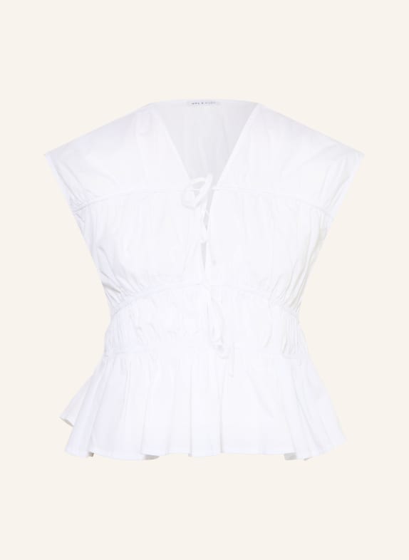 MRS & HUGS Blusentop WEISS