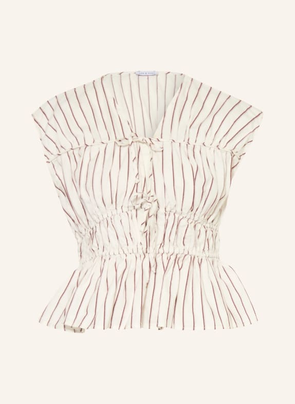 MRS & HUGS chemisier BLANC / MARRON