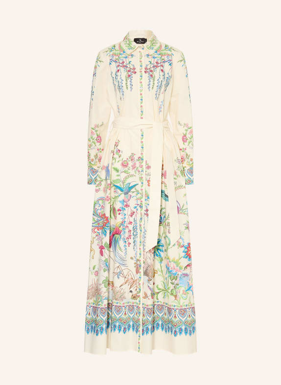 ETRO Hemdblusenkleid ECRU / ROSA / BLAU