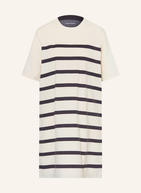 SCHIESSER Chemise de nuit CASUAL NIGHTWEAR CRÈME / GRIS FONCÉ
