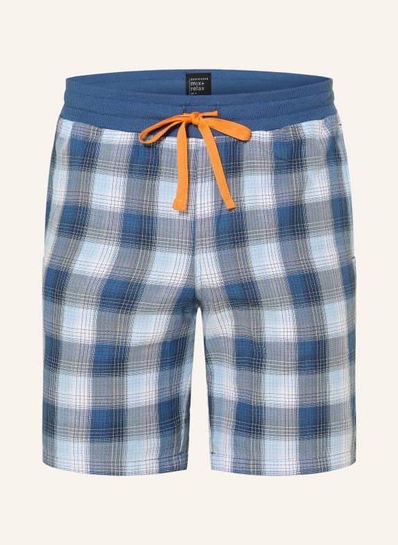 SCHIESSER Schlafshorts MIX+RELAX BLAU / ORANGE / WEISS
