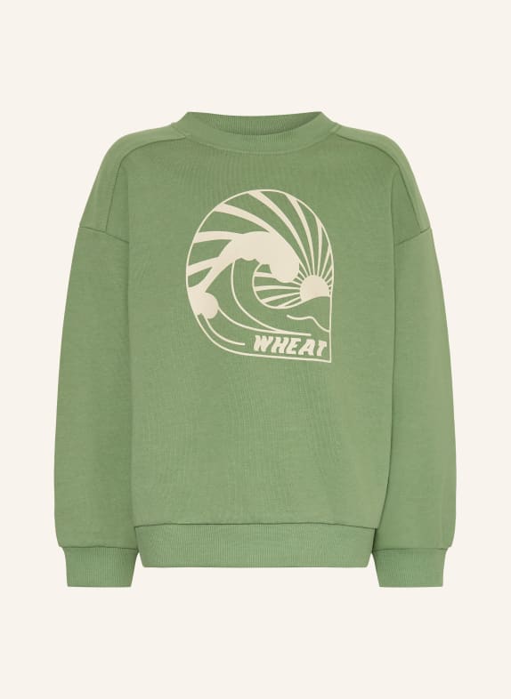 WHEAT Sweatshirt GRÜN / WEISS
