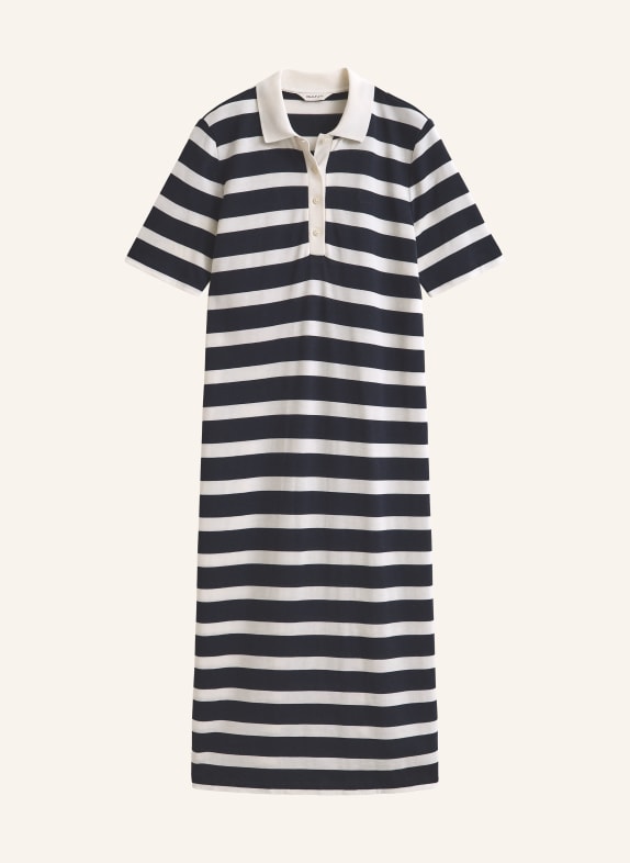 GANT Jersey-Polokleid DUNKELBLAU / WEISS