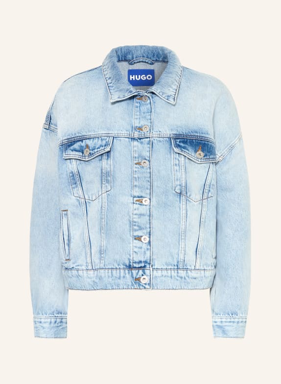 HUGO LOU denim jacket 445 TURQUOISE/AQUA