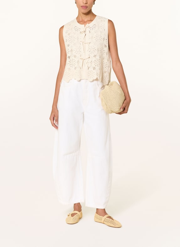 darling harbour Häkelweste BEIGE