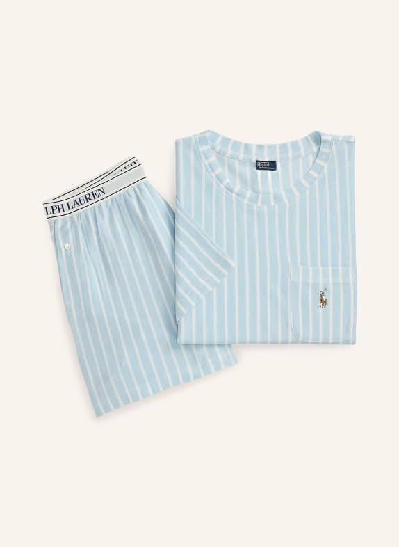 POLO RALPH LAUREN Pyjama shorty BLEU CLAIR / BLANC