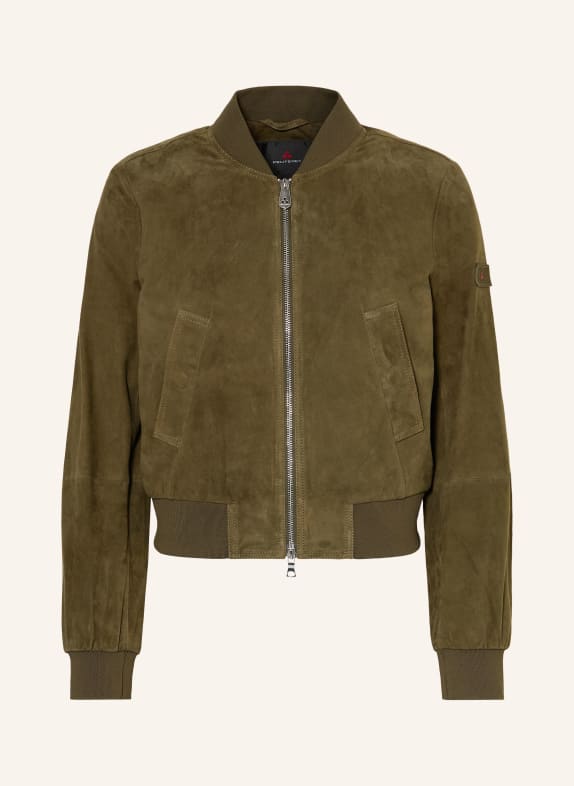 PEUTEREY Leren jas CHOISYA OLIJF