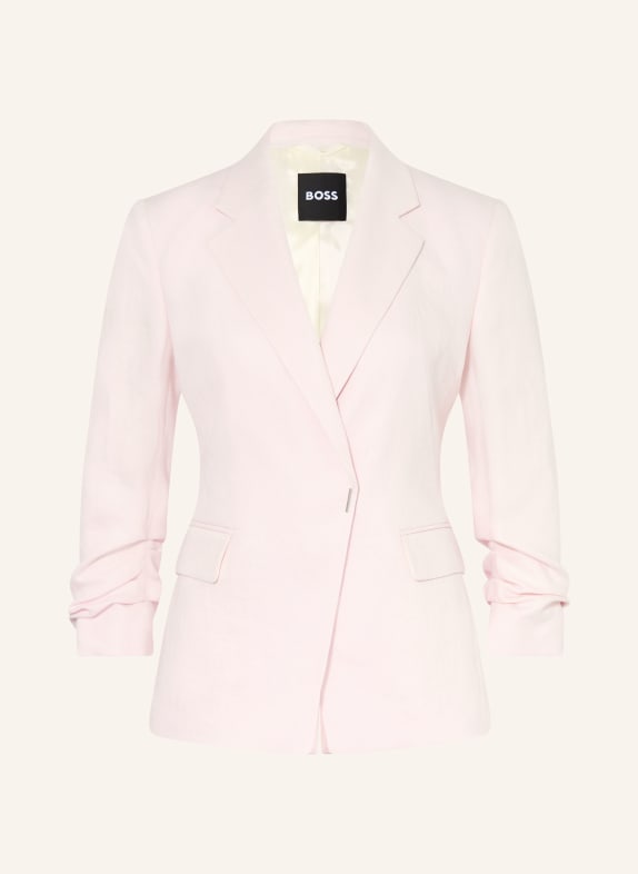 BOSS Blazer JIA met linnen en 3/4-mouwen ROSE CLAIR