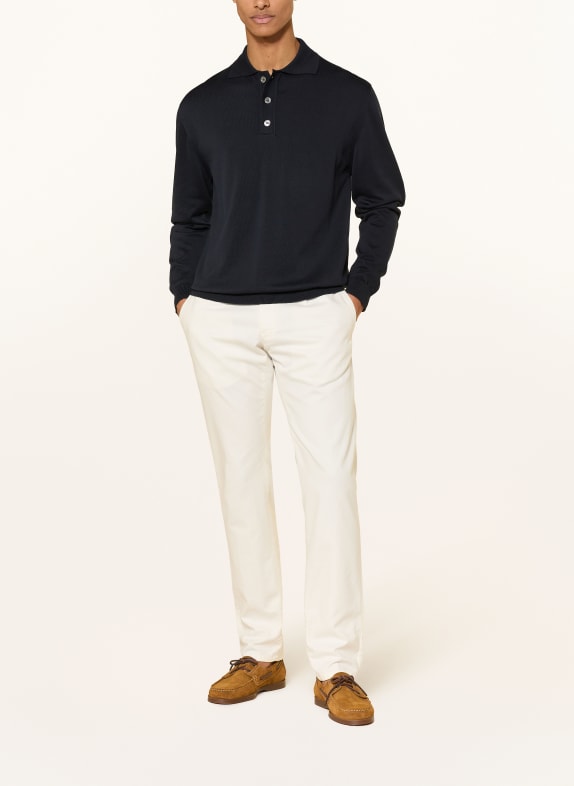 DANIELE FIESOLI Gebreid poloshirt GIZA ZWART